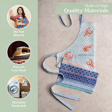 Load image into Gallery viewer, Apron 100% Cotton with Adjustable Neck Strap - Lobster Love