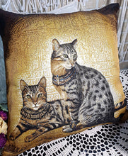 Load image into Gallery viewer, Decorative Gobelin Egyptian Cats Tapestry Pillow Cover