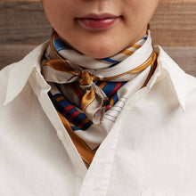 Load image into Gallery viewer, Elegant Equestrian Silk-Feel Square Scarf with Print