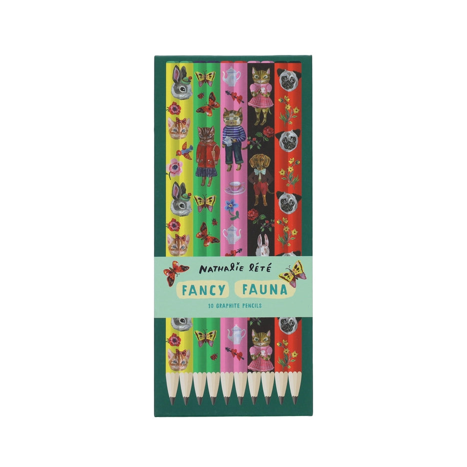 Fancy Fauna - 10 Graphite Pencils