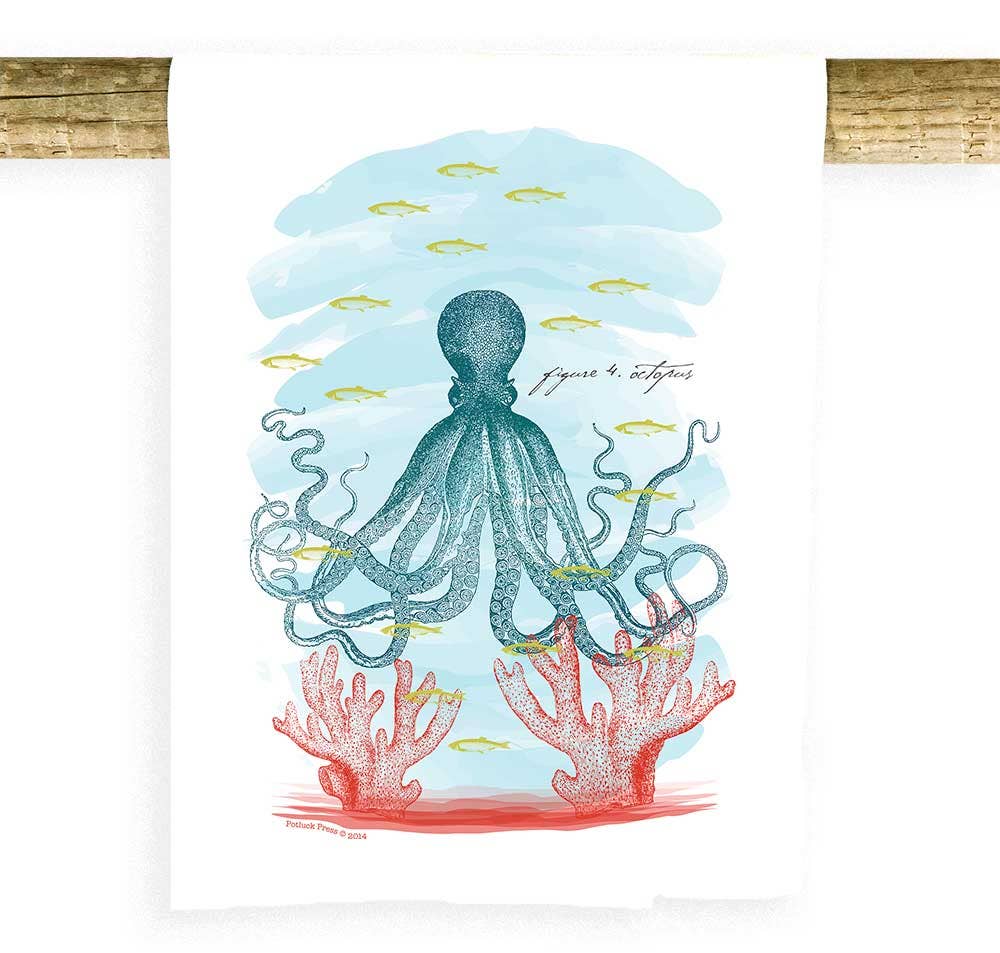 Octopus & Coral Towel