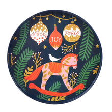 Load image into Gallery viewer, Holiday Horse 15 Inch Round Tray
