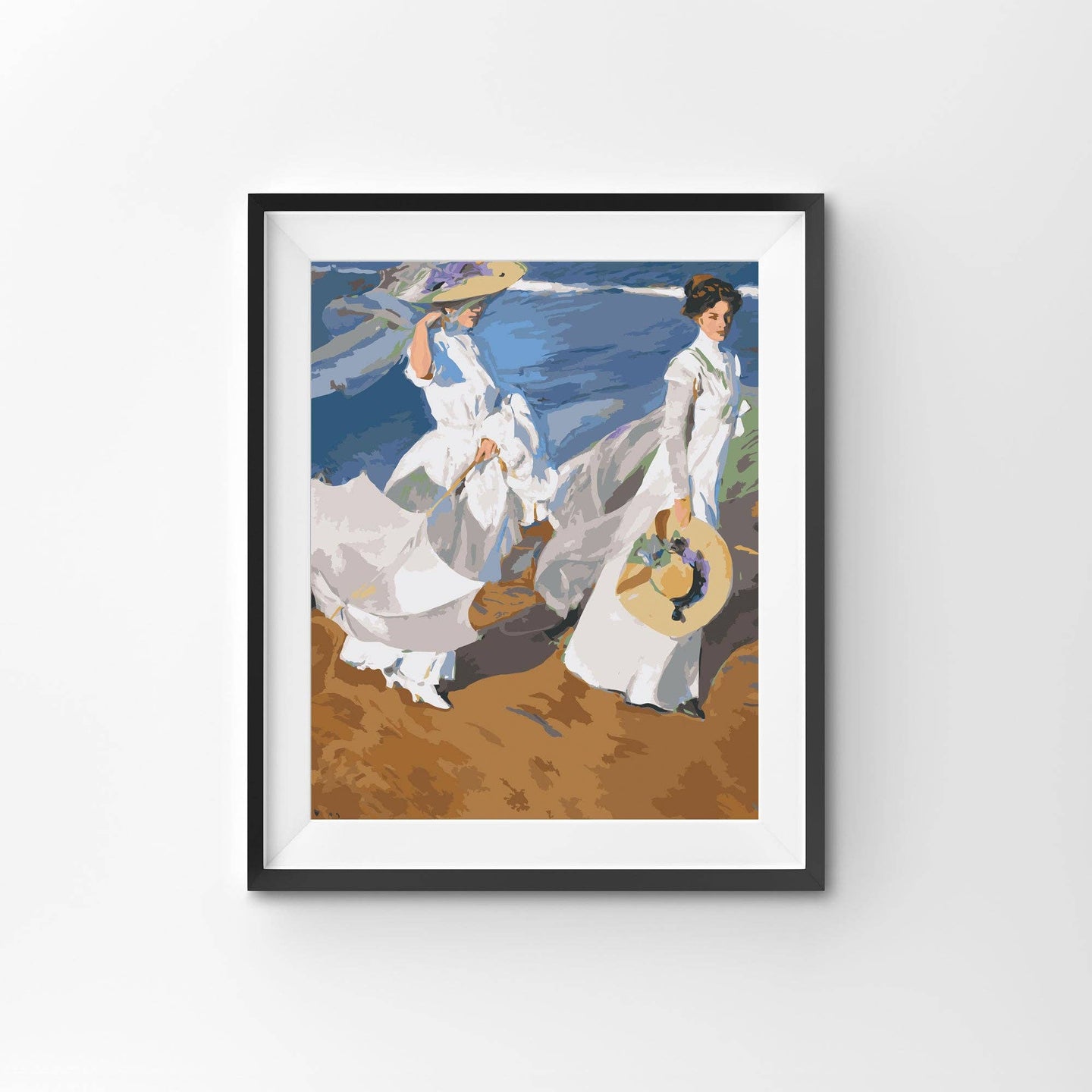 Walk on the Beach, by Joaquin Sorolla Paint by Numbers Canvas Board Kit