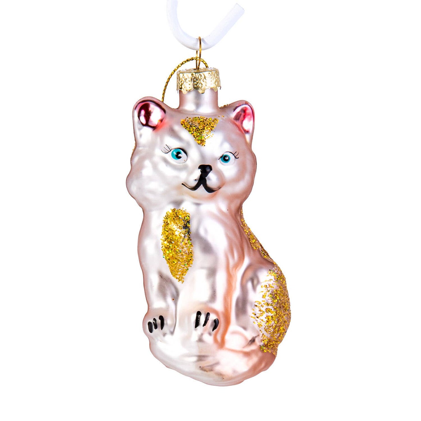 Cat Glass Christmas Tree Ornament