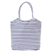 Load image into Gallery viewer, Bateau Stripe Navy Bucket Bag