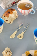Load image into Gallery viewer, Baby Spoon and Fork - Blue - Nathalie Lété Print