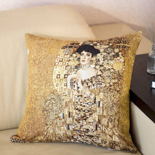 Load image into Gallery viewer, Adele. Gustav Klimt Tapestry Pillow