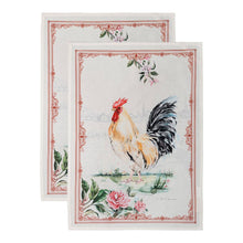 Load image into Gallery viewer, Kitchen Towels 100% Cotton - Set of 2 - Campagne - Coq