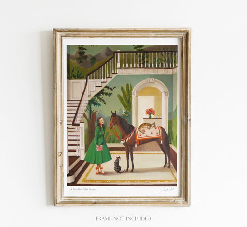 A House Horse Called Rousseau Art Print - 8.5 X 11