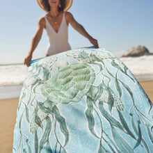 Load image into Gallery viewer, Marine Turtle Reversible Beach Towel
