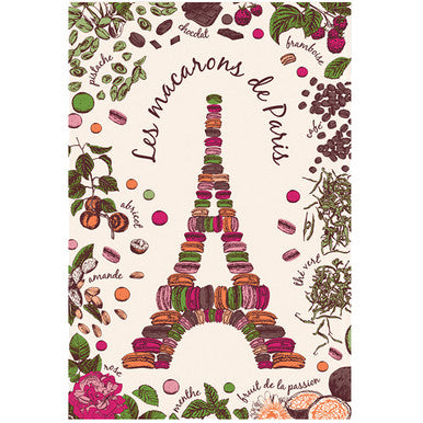 Macarons De Paris Cotton Tea Towel