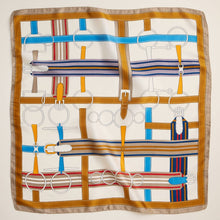 Load image into Gallery viewer, Elegant Equestrian Silk-Feel Square Scarf with Print