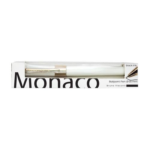 Monaco Soft Touch Pen in White with Gift Box & Refill