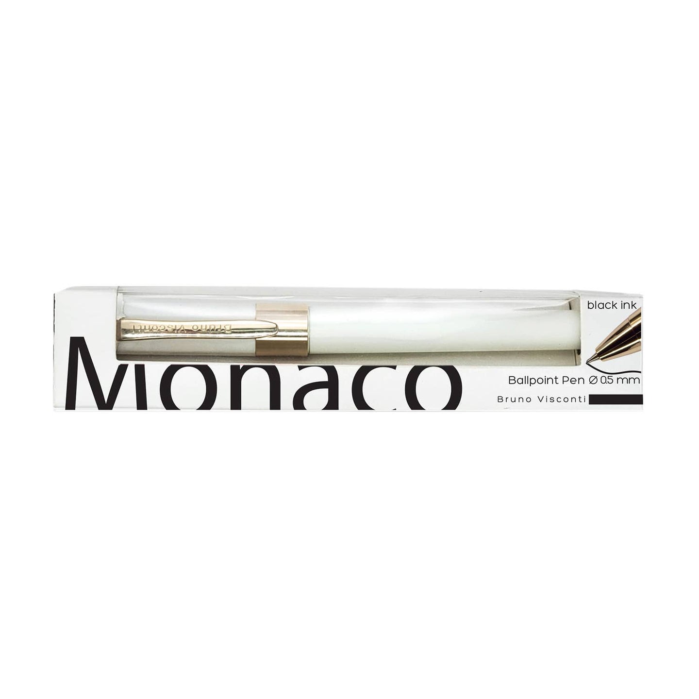 Monaco Soft Touch Pen in White with Gift Box & Refill