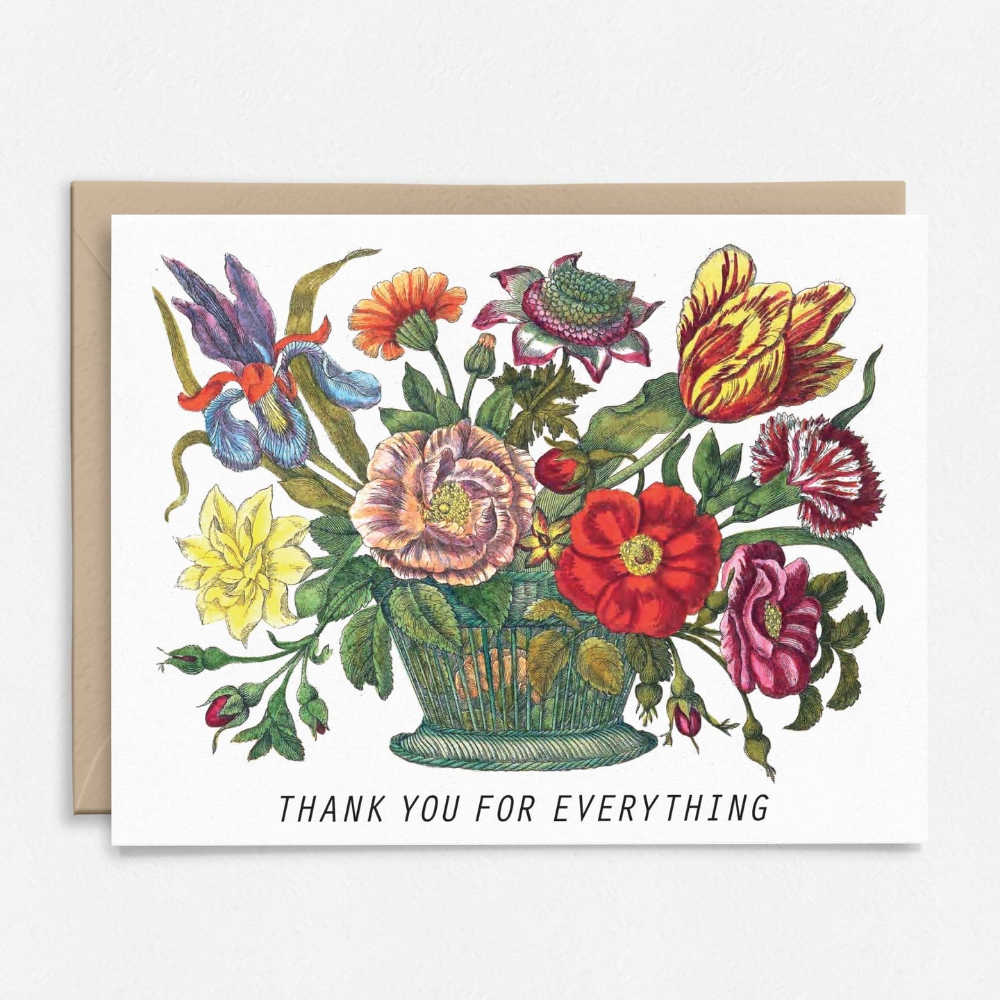 Thank You For Everything Floral Vintage Card