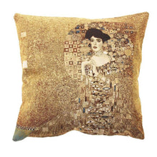 Load image into Gallery viewer, Adele. Gustav Klimt Tapestry Pillow