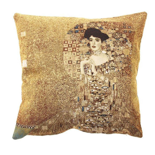 Adele. Gustav Klimt Tapestry Pillow