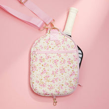 Load image into Gallery viewer, Boho-Floral-Neoprene-Pickleball-Paddle-Bag: Lavender