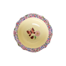 Load image into Gallery viewer, Melamine Vintage Bowl with Nathalie Lété Print - Pink - 8.4oz