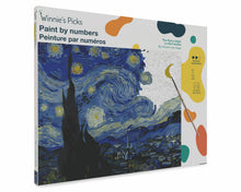 Load image into Gallery viewer, Starry Night, by Vincent van Gogh Paint by Numbers Canvas Board Kit