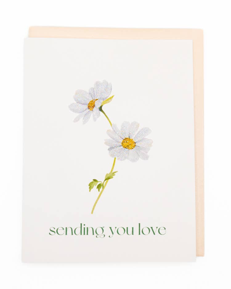 'Daisy Hug' Flower Sympathy Greeting Card