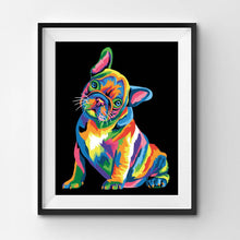 Load image into Gallery viewer, Colorful French Bulldog Paint by Numbers Canvas Kit