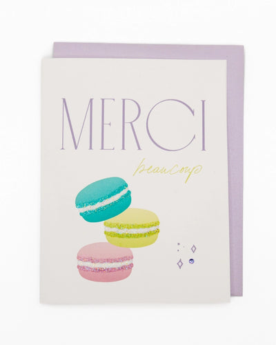 'Merci Beaucoup' Macaron Thank You Greeting Card