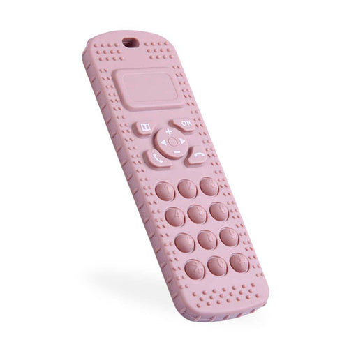 Sensory Popper Teether Phone - Dusty Pink