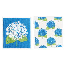 Load image into Gallery viewer, Hydrangea Reusable Swedish Sponge-Cloths, Set of 2