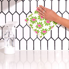 Load image into Gallery viewer, Poppies Pink Swedish Sponge-Cloths, set of 2