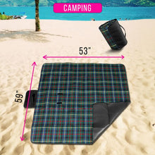 Load image into Gallery viewer, Tartan Outdoor Foldable Picnic Blanket For Beach, Camping, Hiking