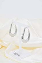 Load image into Gallery viewer, Silver Pear Shaped Stainless Steel Earrings