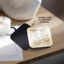 Load image into Gallery viewer, Early 1900s Sketch Of Airplanes: Set of 4 Coasters