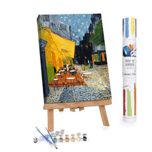 Load image into Gallery viewer, Cafe Terrace at Night, Vincent van Gogh Paint by Numbers Canvas Kit