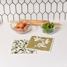 Load image into Gallery viewer, Olives Reusable Swedish Sponge-Cloths, Set of 2