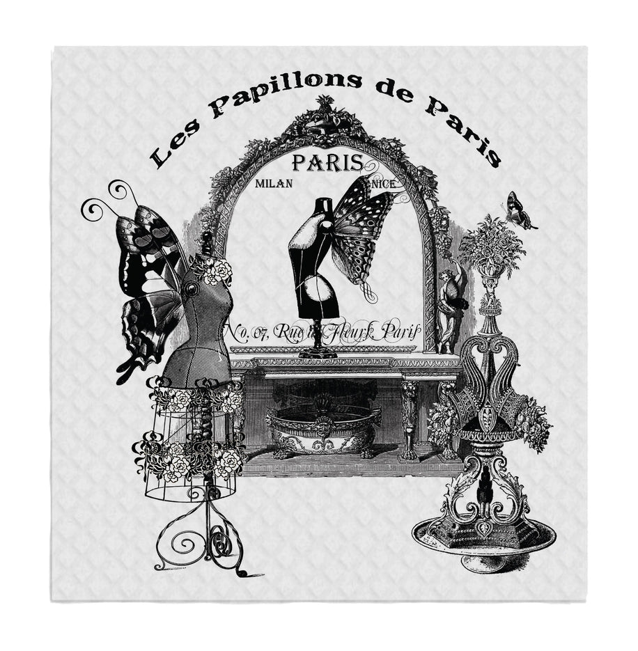 Les Papillons De Paris Fairy Butterfly Swedish Dishcloth