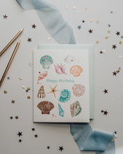 Load image into Gallery viewer, Shimmering Seashells Birthday Greeting Card
