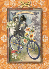 Load image into Gallery viewer, Bicycle Kitties Wedding Wishes Greeting Card