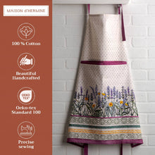 Load image into Gallery viewer, Apron 100% Cotton with Adjustable Neck Strap -Fanny Lavender