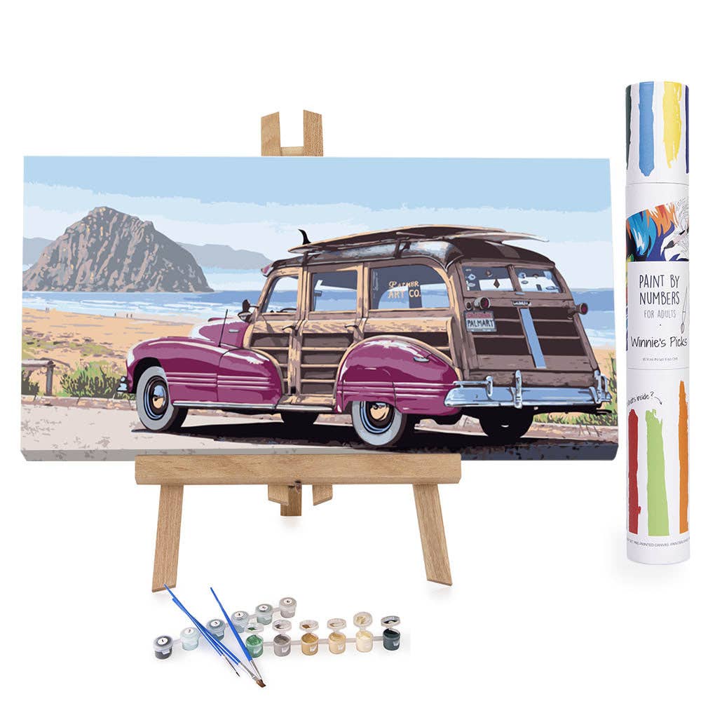Beach wagon Paint by Numbers Canvas Kit