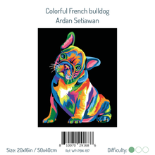 Load image into Gallery viewer, Colorful French Bulldog Paint by Numbers Canvas Kit