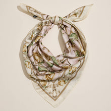 Load image into Gallery viewer, Baroque Pink Rose Elegant Floral Silk Floral Square Scarf