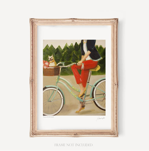 Francine and Her Frenchie Art Print - 11