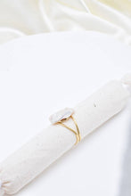 Load image into Gallery viewer, Gold Steel Oval Mother-Of-Pearl Ring