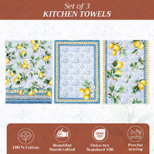 Load image into Gallery viewer, Kitchen Towels 100% Cotton - Set of 3 - Citrus