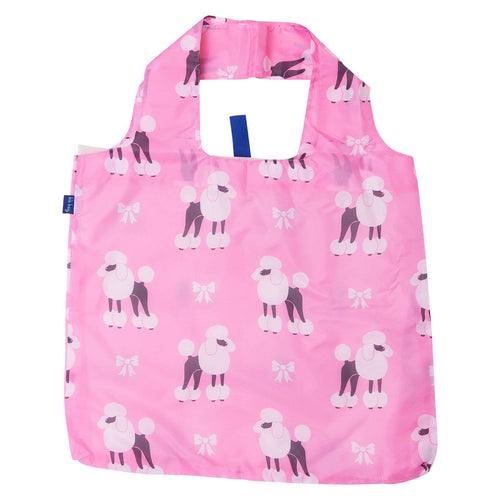 Preppy Poodle Reusable Shopper blu Bag