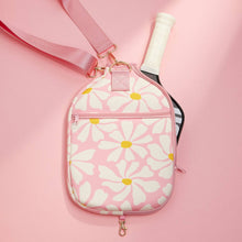 Load image into Gallery viewer, Abstract Pink Daisy Floral Neoprene Pickleball Paddle Bag
