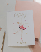 Load image into Gallery viewer, &#39;En Pointe Wishes&#39; Ballerina Birthday Greeting Card