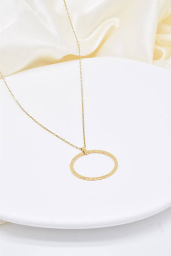 Golden Circle Stainless Steel Mid-Length Necklace