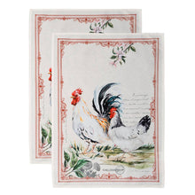 Load image into Gallery viewer, Kitchen Towels 100% Cotton -Set of 2 - Campagne - Basse Cour